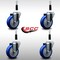 Service Caster 4'' SS Blue Poly Wheel Swivel 7/8'' Expanding Stem Caster Set, 4PK SCC-SSEX20S414-PPUB-BLUE-78-4 - alternate 3